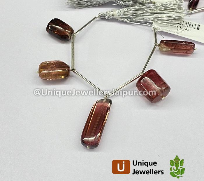 Pink Tourmaline Smooth Nugget Beads