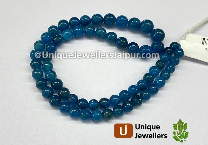 Neon Apatite Smooth Round Beads