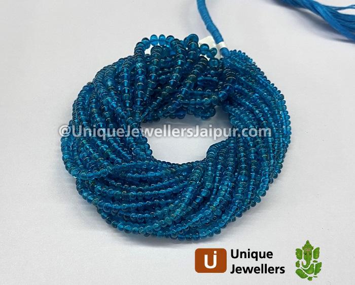 Neon Apatite Smooth Roundelle Beads