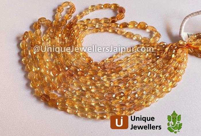 Imperial Topaz Faceted Oval Beads