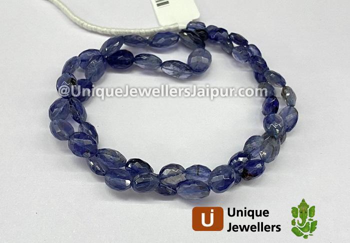 Iolite Faceted Oval Beads