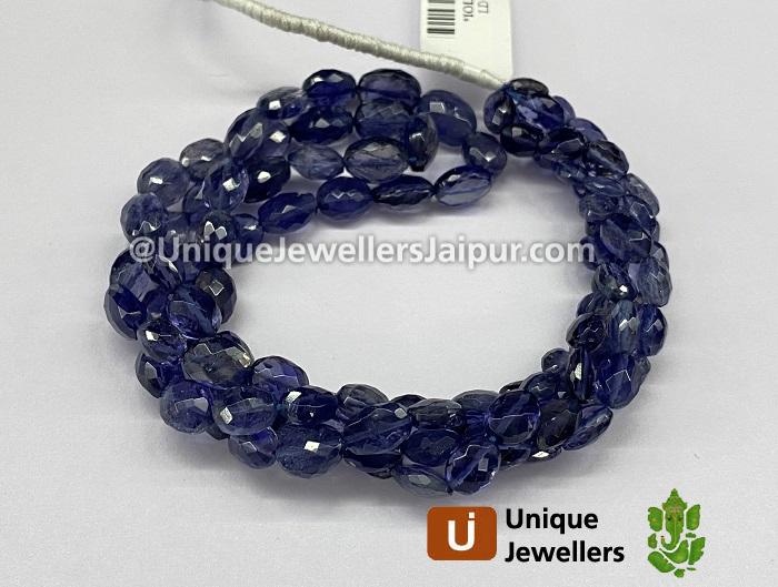 Iolite Faceted Oval Beads