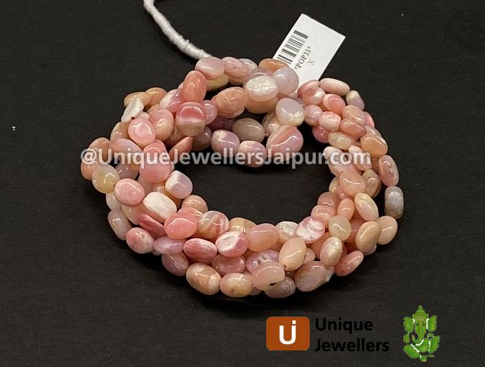 Pink Opal Shaded Smooth Oval Beads