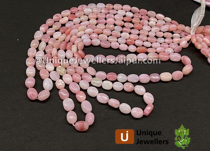 Pink Opal Shaded Smooth Oval Beads