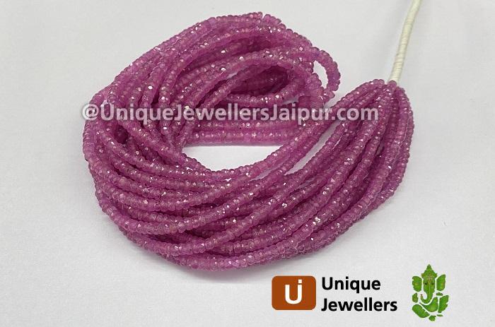 Pink Sapphire Faceted Roundelle