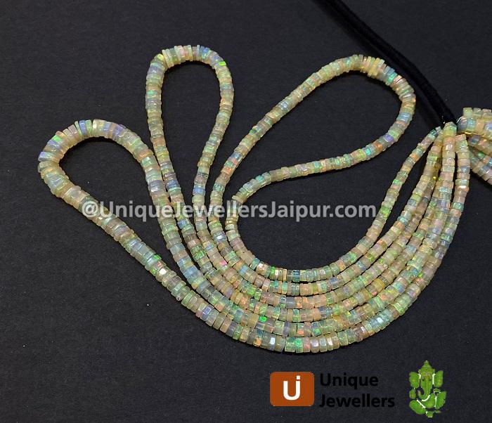 Orange Ethiopian Opal Fancy Smooth Bolt Beads