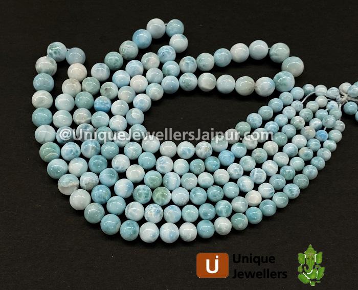 Larimar Smooth Balls Beads