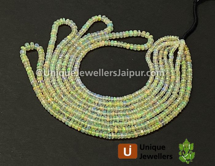 Ethiopian Opal Faceted Roundelle Beads