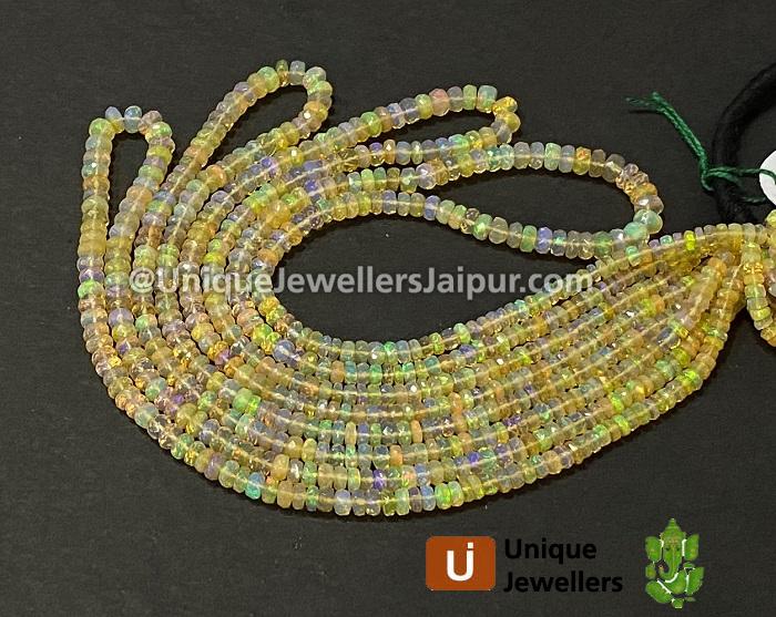 Orange Ethiopian Opal Faceted Roundelle Beads