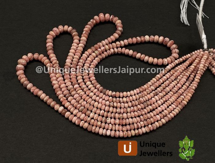 Rhodochrosite Smooth Roundelle Beads