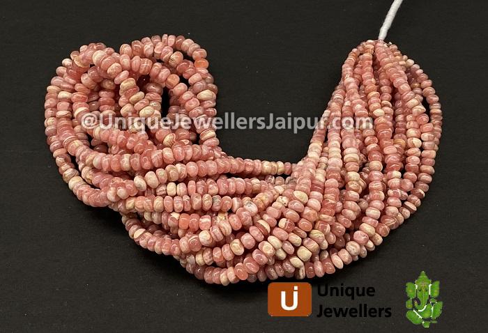 Rhodochrosite Smooth Roundelle Beads