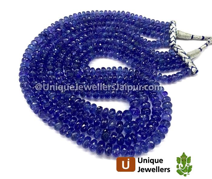 Tanzanite Faceted Roundelle Beads