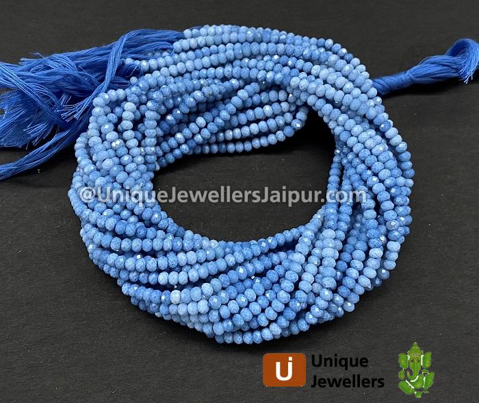 Blue Opal Faceted Roundelle Beads