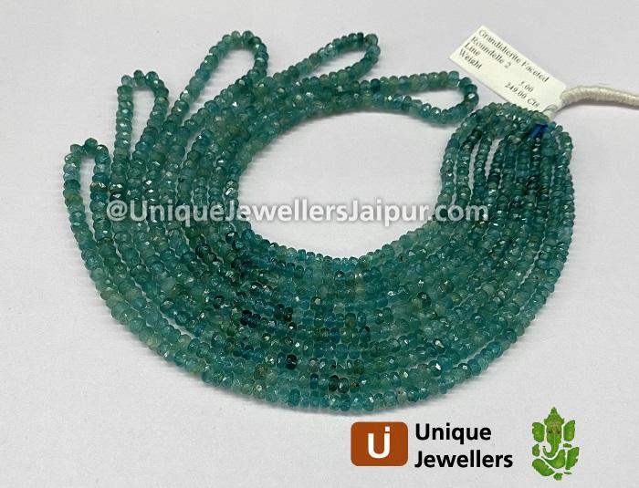 Paraiba Grandidierite Facated Roundelle Beads