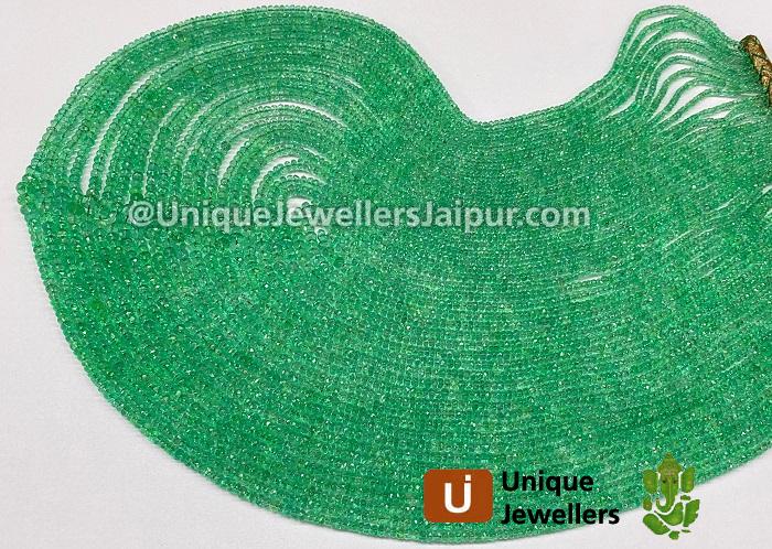 Emerald Colombain Faceted Roundelle Beads