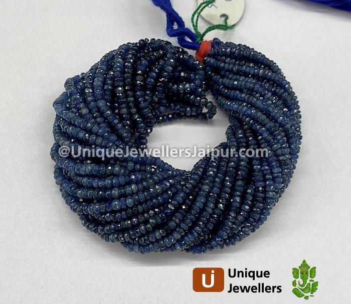 Blue Sapphire Faceted Roundelle Beads