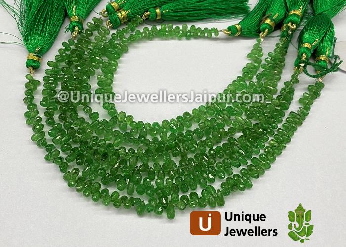 Tsavorite Faceted Drop Beads