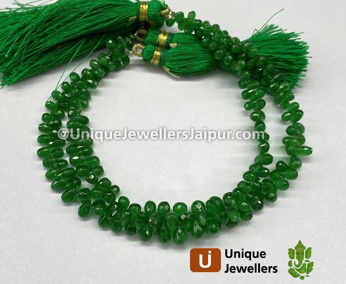 Tsavorite Faceted Drop Beads