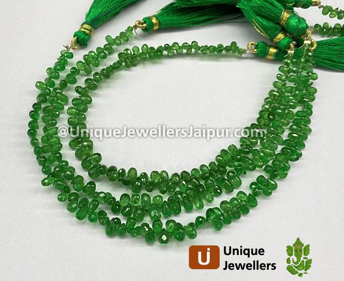 Tsavorite Faceted Drop Beads