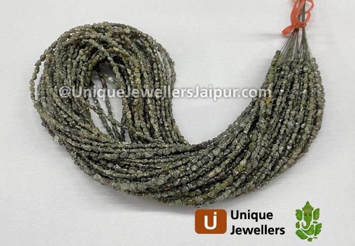 Deep Grey Diamond Long Chips Beads