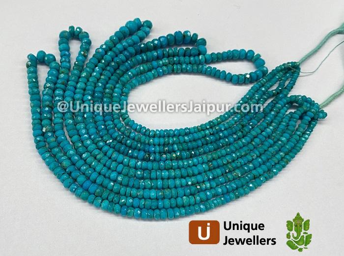 Turquoise Faceted Roundelle Beads