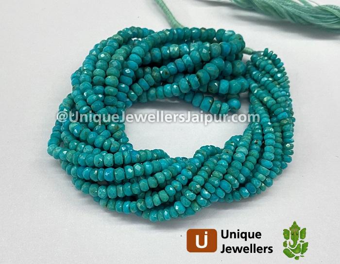 Turquoise Faceted Roundelle Beads