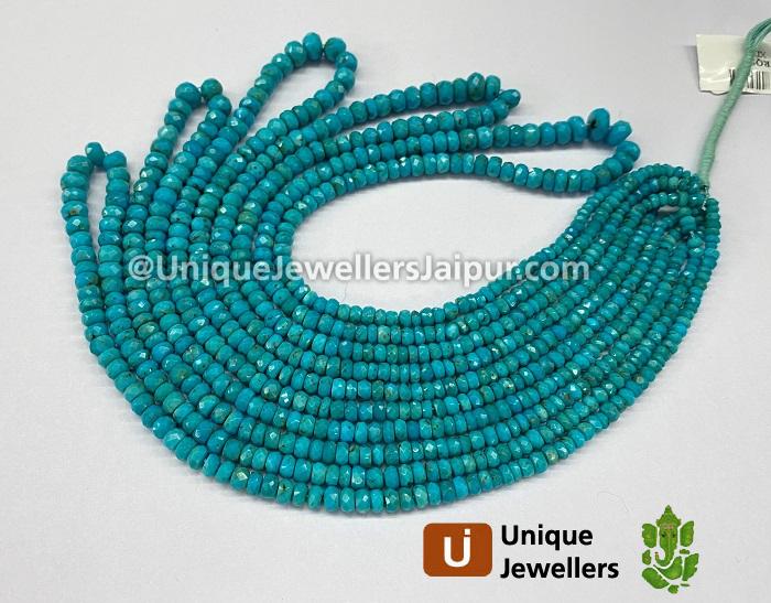 Turquoise Faceted Roundelle Beads