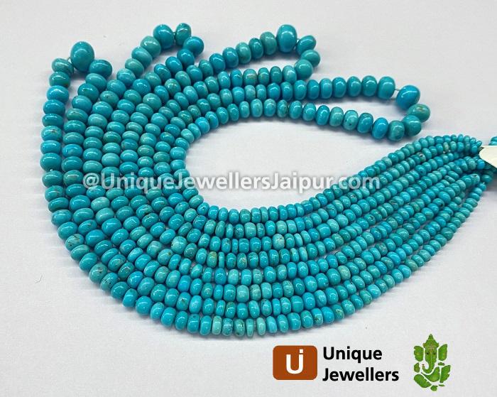 Turquoise Smooth Roundelle Beads