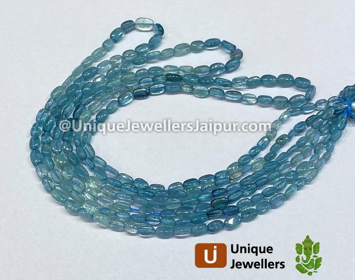 Blue Tourmaline Smooth Oval Beads