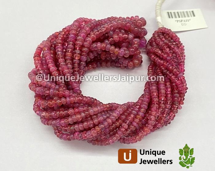 Red Spinel Smooth Roundelle Beads