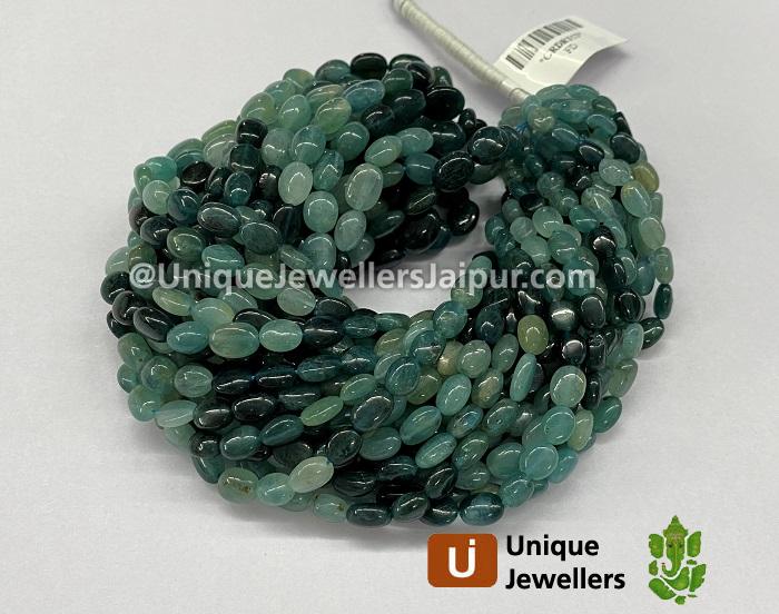 Grandidierite Shaded Smooth Oval Beads