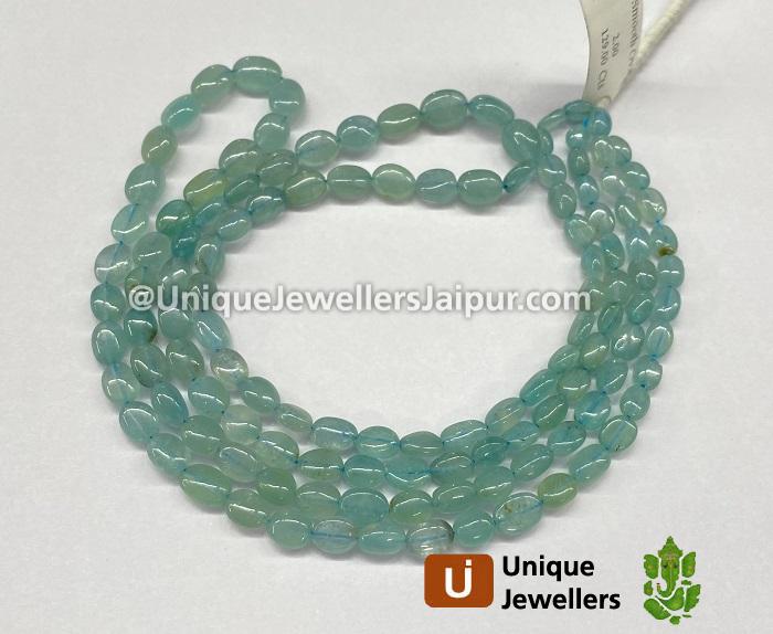 Grandidierite Shaded Smooth Oval Beads