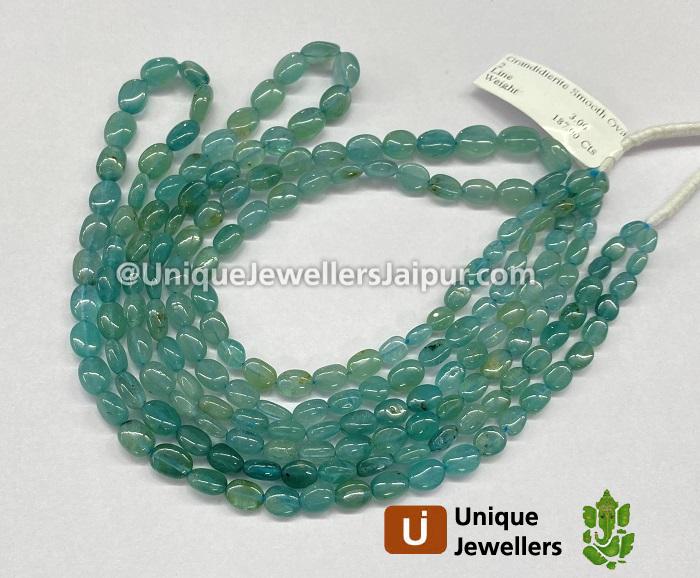 Grandidierite Shaded Smooth Oval Beads