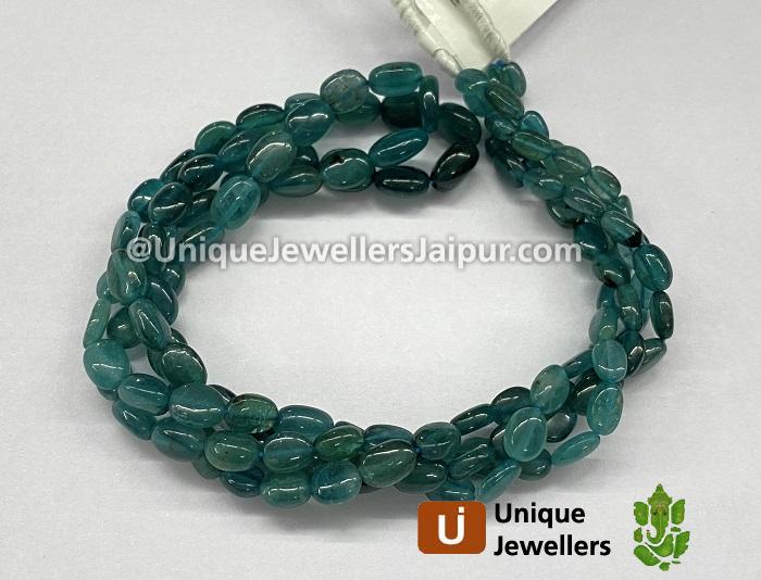 Grandidierite Shaded Smooth Oval Beads