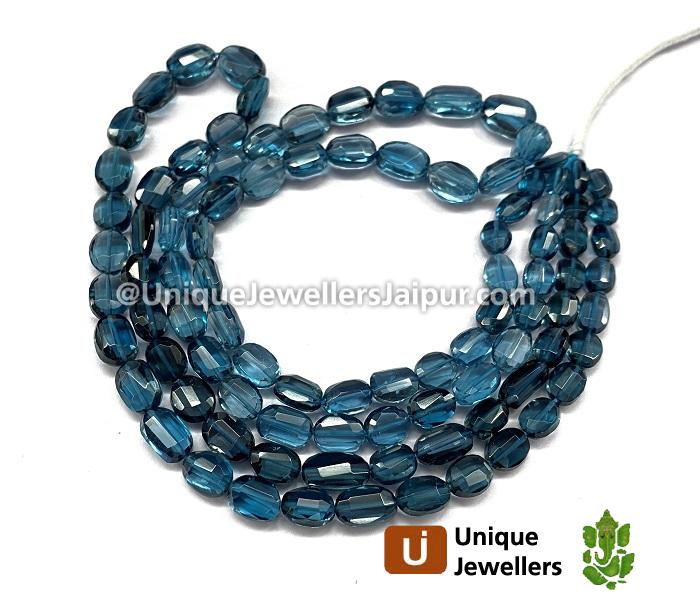 London Blue Topaz Faceted Nuggets Beads