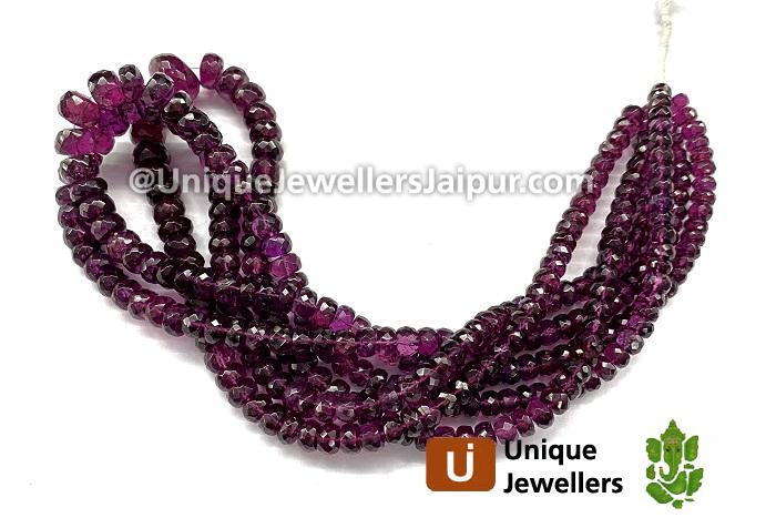 Rhodolite Garnet Faceted Roundelle Beads