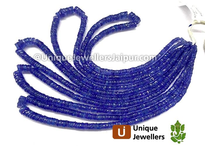 Tanzanite Faceted Tyre Beads