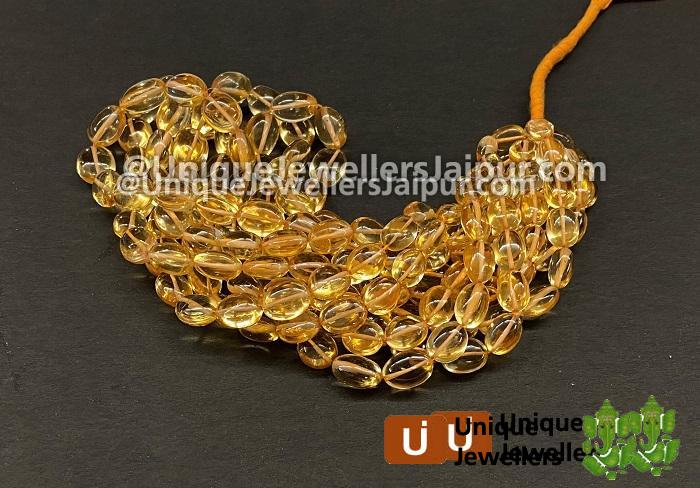 Citrine Plain Oval Nugget Beads