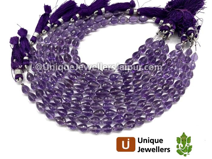 Amethyst Faceted Drop Beads