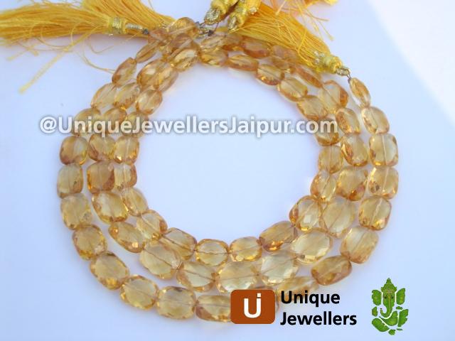 Citrine Faceted Chicklet Beads