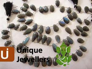 Labradorite Briollete Pear Beads