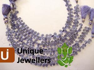 Iolite Briollete Pear Beads