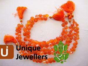 Carnelian Briollete Cushion Beads