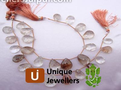 Copper Rutail Briollete Pear Beads