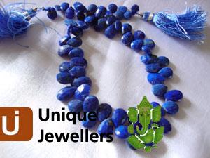 Lapis Faceted Pear Beads