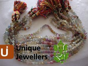 Multi Sapphire Briollete Kite Beads