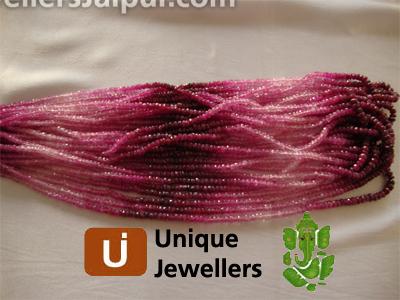 Ruby Shaded Faceted Roundelle Beads