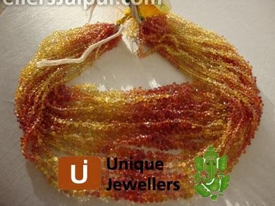 Yellow Sapphire Faceted Drop Beads