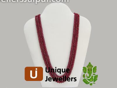 Ruby Plain Roundelle Beads