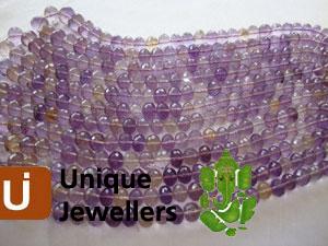 Ametrine Far Faceted Roundelle Beads